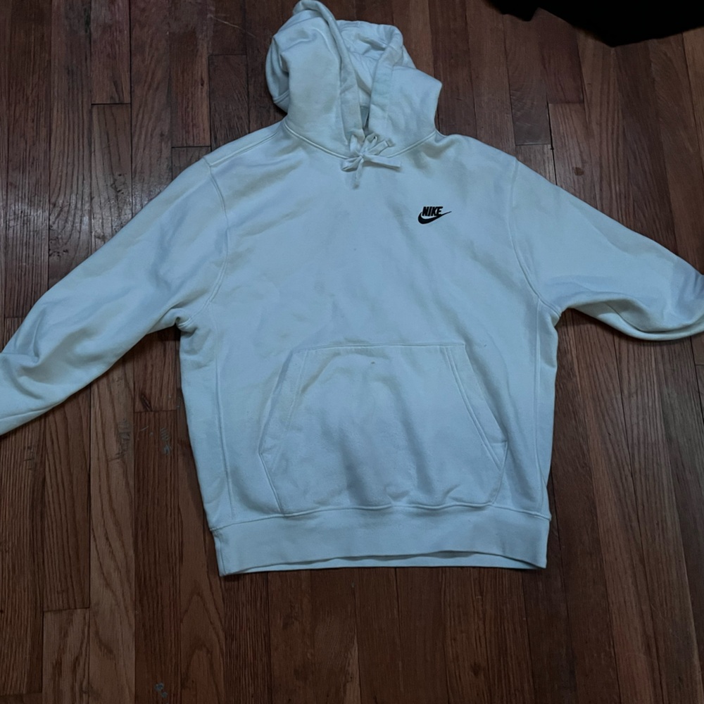 Nike Men's Cream Hoodie Sweater